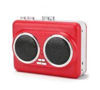 YUEHISY Retro Cassette Player & USB MP3 Converter, with Big Speaker, Fast Forward/Auto Rewind, AUX Input (Red)