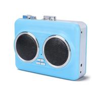 YUEHISY Retro Cassette Player & USB MP3 Converter, with Big Speaker, Fast Forward/Auto Rewind, AUX Input (Blue)