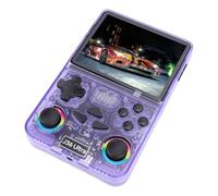 YUEHISY Retro Handheld Game Console, 4" Screen with WiFi, Built in 64GB and 22000+ Games, Octa Core CPU, for Family Travel, Classic Gaming (Purple)