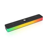 YUEHISY RGB Desktop Soundbar, 2.0 Channel Computer Speaker with Dynamic Lighting and Audio-Light Sync, Touch-Control Volume Knob
