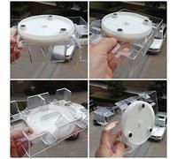 YUEHISY Rotating Card Tray, 2 Deck 6 Deck Card Holder for Canasta with Smooth Rotation, Clear Playing Organizer for Home Tournament Poker, Wide Narrow Compatible, Anti Scratch (Put 2 Poker)