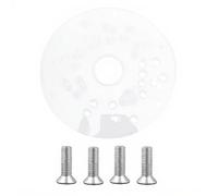 YUEHISY Router Base Plate, Router Plate Sub Base 5-3/4" Diameter 0.25in Thick Clear Acrylic with Centering Pin Screws