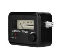 YUEHISY Satellite Finder Signal Strength Meter for Dish Alignment, Analog Needle Display, Portable DIY Installation, 13-18V DC Compatible with LNB Coax Connector, Illuminated Dial