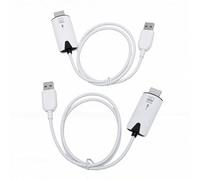 YUEHISY Screen Mirroring Cable, Wireless HD 1080P 50m Stable Transfer, Plug & Play, HD Multimedia Mirroring Adapter for Home Office