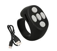 YUEHISY Smart Ring Controller, BT 5.3 Wireless Remote Page Turner, Scroll Up & Down, 10m Range, 30mAh Rechargeable, Turn Pages for E Books (Black)