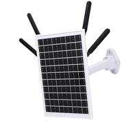 YUEHISY Solar 4G LTE Modem Router, 300Mbps WiFi 6 Extender Outdoor Signal Booster & SIM Card Slot, 150M Range & 18000mAh Battery, IP66 Water Proof (White Antennae)