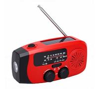 YUEHISY Solar Hand Crank Radio, Multifunctional 2000mAh Battery Portable AM FM Radio with LED Flashlight SOS Alarm, for Hiking Camping Travel