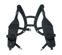 YUEHISY Universal Double Radio Shoulder Harness Holster Chest Vest, Multiple Pockets Work Vest, Adjustable Straps, Mic Wire Fastener, for Two Way Radio