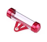 YUEHISY Universal Motorcycle Motorbike Secure Tax Disc Tube Cylindrical Holder Frame Water Proof Black (Red)