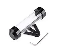 YUEHISY Universal Motorcycle Motorbike Secure Tax Disc Tube Cylindrical Holder Frame Water Proof Black (Black)
