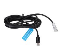 YUEHISY USB C Power Cable for BMPCC 4K 6K, 2 Pin Female Self Locking Connector and Power Indicator, 200cm Anti Disconnection Cord