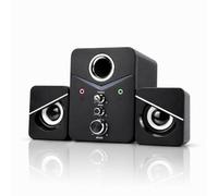 YUEHISY USB Computer Speaker, LED, 10m, Desktop | Sound System, Treble Bass Control, Ice Blue Light, PC Laptop TV, Gaming Music, Microphone