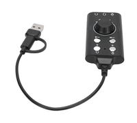 YUEHISY USB Type C External Sound Card with Noise Reduction & Voice Changer, 16Bit 48KHz HD Audio Adapter, for Laptop Phone Live Streaming