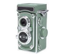 YUEHISY Vintage Digital Camera, Retro TLR Style 2.7K Video Camera, 24MP Autofocus, Manual Joystick, Portable Size, for Beginners, Teens, Adults, Vlogging (Green)
