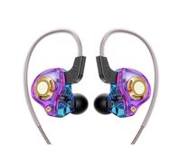 YUEHISY Wired Gaming Earbuds, 11mm Dynamic Driver IEM with ENC Mic & HiFi Deep Bass, Semi Open Acoustic Earphones for Music Gaming Calls, 3.5mm Plug (Colorful)