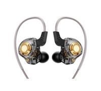YUEHISY Wired Gaming Earbuds, 11mm Dynamic Driver IEM with ENC Mic & HiFi Deep Bass, Semi Open Acoustic Earphones for Music Gaming Calls, 3.5mm Plug (Black)