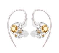 YUEHISY Wired Gaming Earbuds, 11mm Dynamic Driver IEM with ENC Mic & HiFi Deep Bass, Semi Open Acoustic Earphones for Music Gaming Calls, 3.5mm Plug (White)