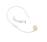 YUEHISY Wired Headset Microphone for Teachers, Ear Hanging Mic, Unidirectional Noise Cancelling, Flexible Memory Metal Boom, 3.5mm Universal for Classroom Church Speech (White)