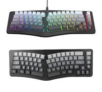 YUEHISY Wired Keyboard, Ergonomic Compact 69 Key Membrane Gaming Keyboard, with RGB Backlit, Detachable Type-C Cable, Plug and Play