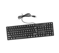 YUEHISY Wired Large Print Keyboard for Elderly 104 Keys USB Plug and Play ABS Durable Large Character Keyboard for Laptop Desktop PC Mac