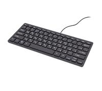 YUEHISY Wired Russian USB Keyboard with Cyrillic Letters, Mini Thin 78 Keys USB Interface Plug and Play for Computer Laptop PC