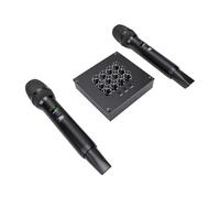 YUEHISY Wireless Microphone Karaoke Mixer System, Dual Handheld Wireless Mic, Integrated Equalizer, Crystal Sound, Aluminum Alloy, for Speaker
