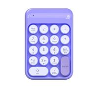 YUEHISY Wireless Number Pad, 18 Key 2.4G Cute Colorful Numeric Keypad for Financial Accounting, Concave Dot Keycaps, for Laptop Desktop Home Business Work (Purple)