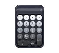 YUEHISY Wireless Number Pad, 18 Key 2.4G Cute Colorful Numeric Keypad for Financial Accounting, Concave Dot Keycaps, for Laptop Desktop Home Business Work (Black)