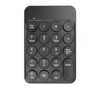 YUEHISY Wireless Number Pad, Bluetooth 5.1 2.4G Dual Mode Numeric Keypad, 19 Keys Round Keycaps, Portable for Financial Accounting PC Laptop
