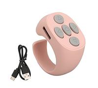 YUEHISY Wireless Page Turner Ring, BT 5.3 Remote Control for Scroll Like & E Book Reading, 10m Range, 30mAh Rechargeable (Roseate)