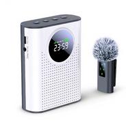 YUEHISY Wireless Voice Amplifier, Portable Voice Amplifier with Magnetic Lavalier, Omnidirectional Pickup, LED Display, for Teachers Presentations