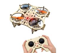 YUEHISY Wooden Drone Model Kit, STEM RC Building Blocks Quadcopter, Beginner Friendly, One Key Takeoff, Beech Wood, for Kids Adults School Education