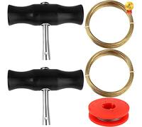 Yuehuabao Car Windshield Removal Tool, 3 Roll High-carbon Steel Window Glass Cutting Wire with 2 Pieces T-shaped Handle, Windscreen Removal Tool Kit for Car Window Disassembly