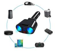 Yuehuamech 5V 3.1A Car Cigarette Lighter Adapter,2-Way Dual USB Charger Socket Splitter for Smart Phones/GPS/Vehicle Devices