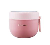 Yuehuamech 600ml Insulated Food Container Leakproof Food Flask with Lid and Foldable Spoon Thermal Lunch Box Portable Soup Bowl Breakfast Cup Bento Box for Travel Picnic School Office