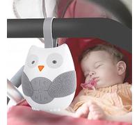 Yuehuamech Portable Baby Sleep Soother Baby Sound Machine Noise Machine Travel Sound Speaker White Owl Sound Machine Great for Cribs Strollers Car Seat