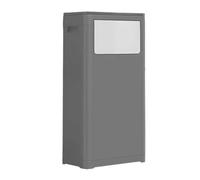 Yuehuamech Slim Kitchen Bin, Kitchen Tall Trash Can 12.8x7.5x24.8 Inch | Slim Waste Bin with Top and Side Opening for Home Office Bathroom and Under Counter
