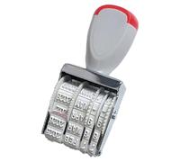 YUEHUINIAO Rubber Stamp Line Dater - Rotating Date Stamp - Office, Scrapbooking, Document Authentication - Gray