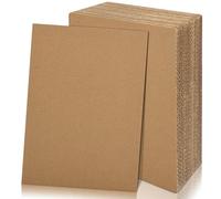 yuejuhe 20 Pack Corrugated Cardboard Sheets, Thick Cardboard Paper A3 A4, Large Kraft Board, Brown Art Craft Paper Sheet for DIY, Packaging, Shipping, Mailing