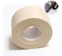 YUEKOPOU 1.5in x 10.5ft PVC Self Adhesive Waterproof Caulk Tape 3 Rolls, Multicolor, Multi Sizes(Beige,Double-fold)