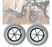 YUEKOPOU 10 Inches Wheelchair Replacement Wheels, Electric Wheelchair Front Caster Wheels, Heavy Duty Replacement Caster for Electric Wheelchair(Gray 25cmx5cm,2psc)