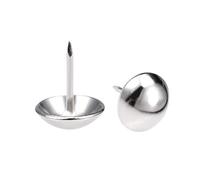 YUEKOPOU 100 Pcs Stainless Steel Round Upholstery Nails 16mm Head Dia Studs Thumb Push Pins