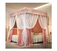 YUEKOPOU Bed canopy,mosquito net, Pink Princess Bed Canopy For Girls In Single Or Double Layer And Multi Sizes(Double Layer,150X200x200CM)