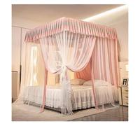 YUEKOPOU Bed canopy,mosquito net, Pink Princess Bed Canopy For Girls In Single Or Double Layer And Multi Sizes(Single Layer,180X200x200CM)