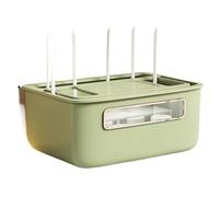 YUEKOPOU Cable Management Box, Multi-Tier Router & Cable Storage Box, Multicolor, Multiple Sizes(Green,31.5 * 22 * 13.8cm)