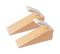YUEKOPOU Door Stopper,Brushed Finish Door Stop, Door Stops,Door Stopper, Door Wedges,Floor Mounted Door Stopper Wedge,Solid Wood Door Stop,Wooden Anti-Collision Door Stop
