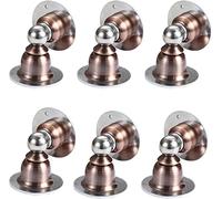 YUEKOPOU Door Stopper,Brushed Finish Door Stop, Door Stops,Door Stopper, Magnetic Door Stop,Floor Mounted Stainless Steel Magnet Door Stop Holder,Wall Mounted Doorstop,(Red Bronze)