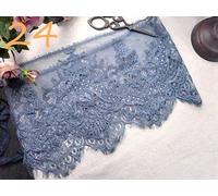 YUEKOPOU Multicolor Embroidery Eyelash Lace Mesh Trim, 18cm for DIY Lingerie Sewing & Clothing Decoration(Color 24)