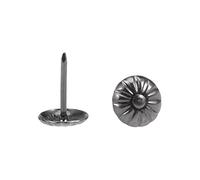 YUEKOPOU Upholstery Nails Studs Tacks 80 Pcs 7/16 in Head Dia Antique Round Thumb Push Pins Black