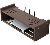 YUEKOPOU Wooden Cable Management Box for Router and Set-Top Box Walnut Multiple Sizes(50CM)